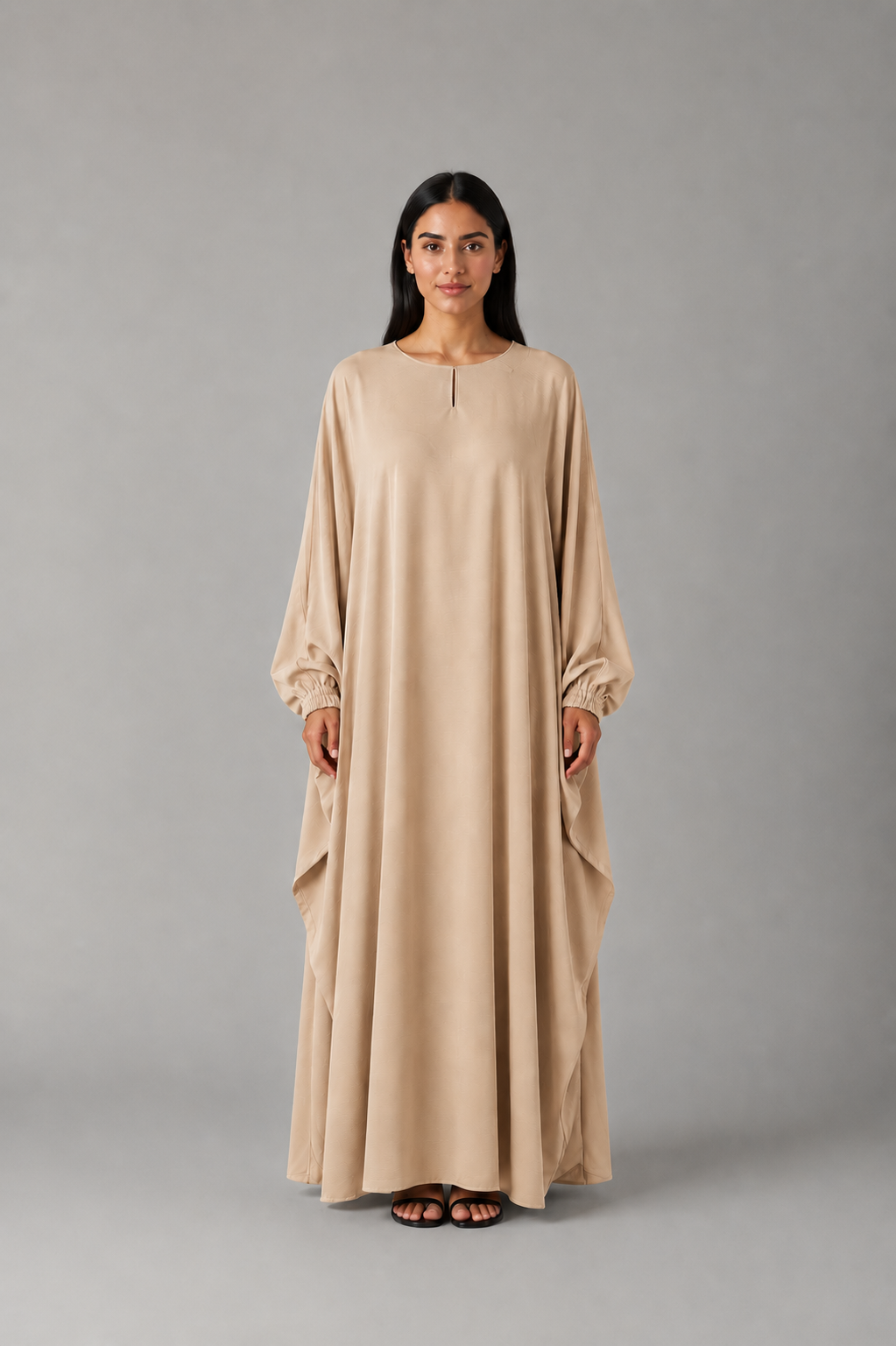 Cream Farasha Zoom Abaya