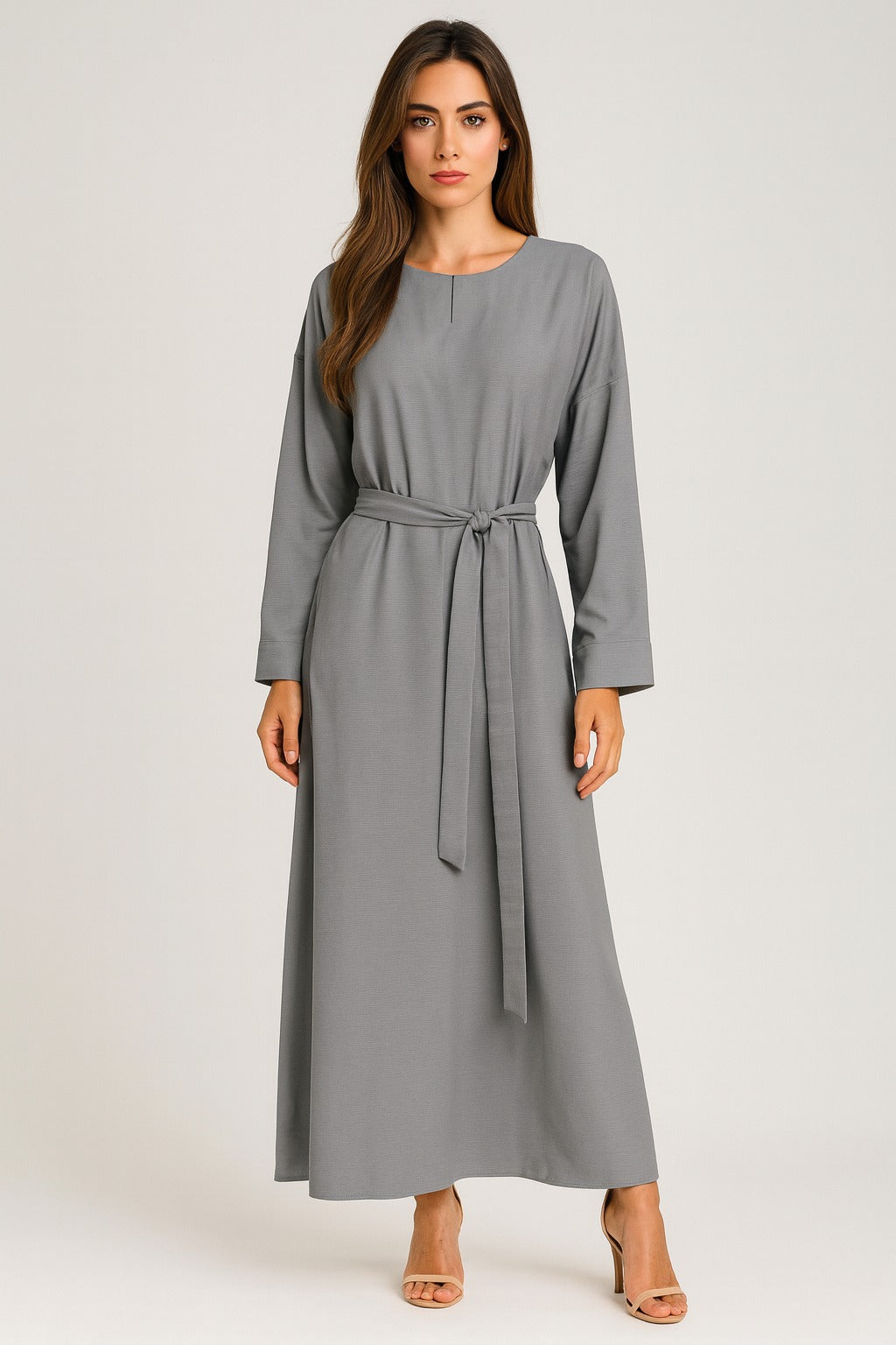 Charcoal Grey Classic Abaya