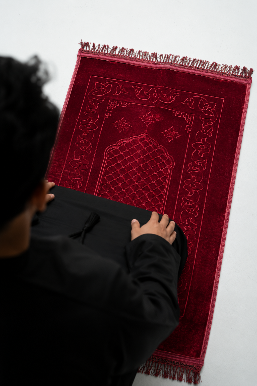Deep Red Foam Prayer Mat