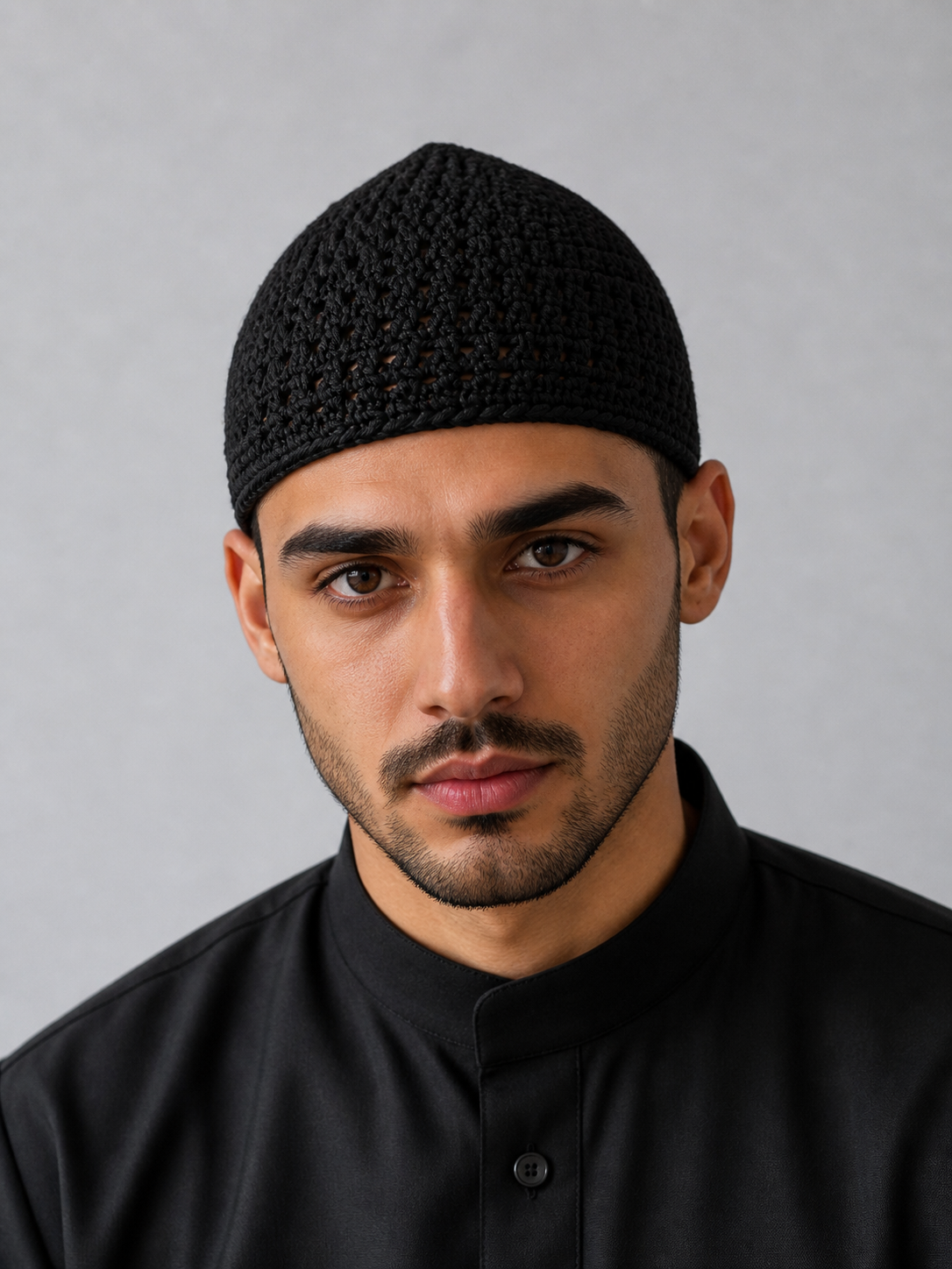 Black Soylu Dome Prayer Hat