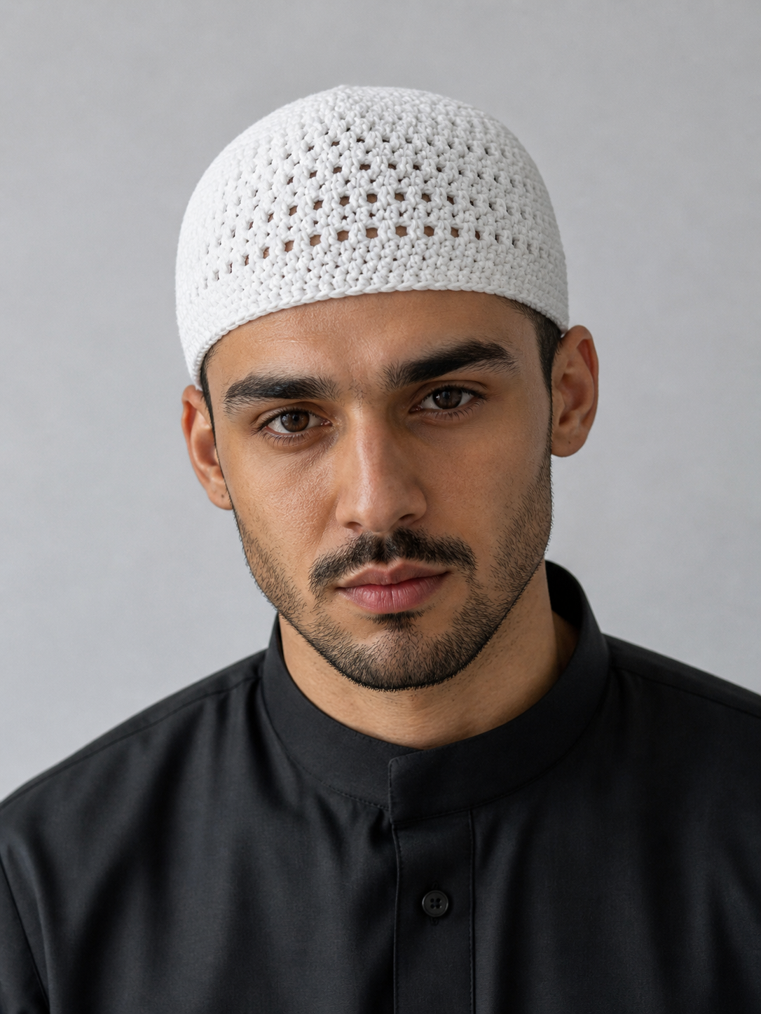 White Soylu Dome Prayer Hat