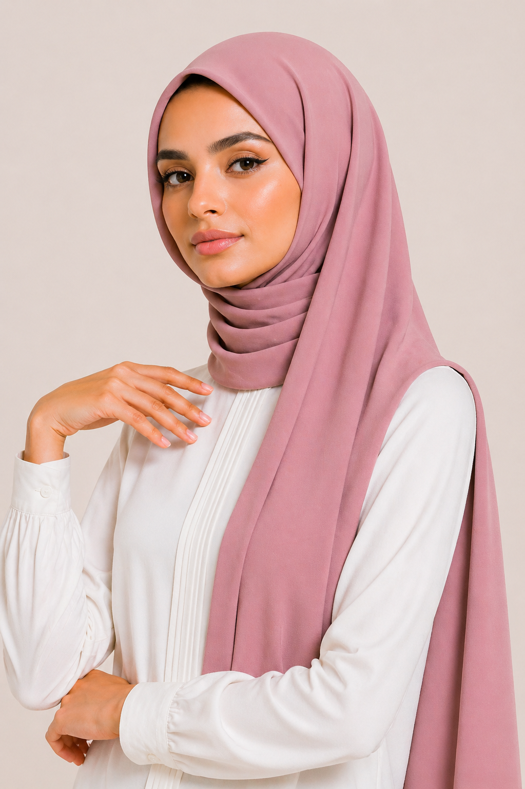 Chiffon Scarf | Dusty Rose