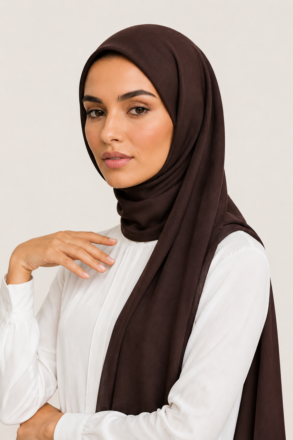 Chiffon Scarf | Espresso Brown