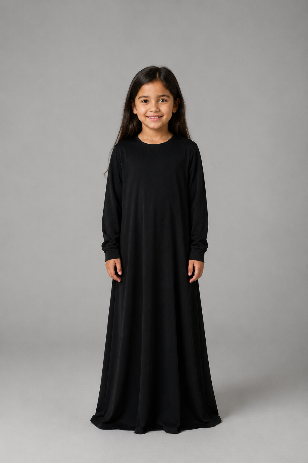 Girls Plain Jersey Abaya