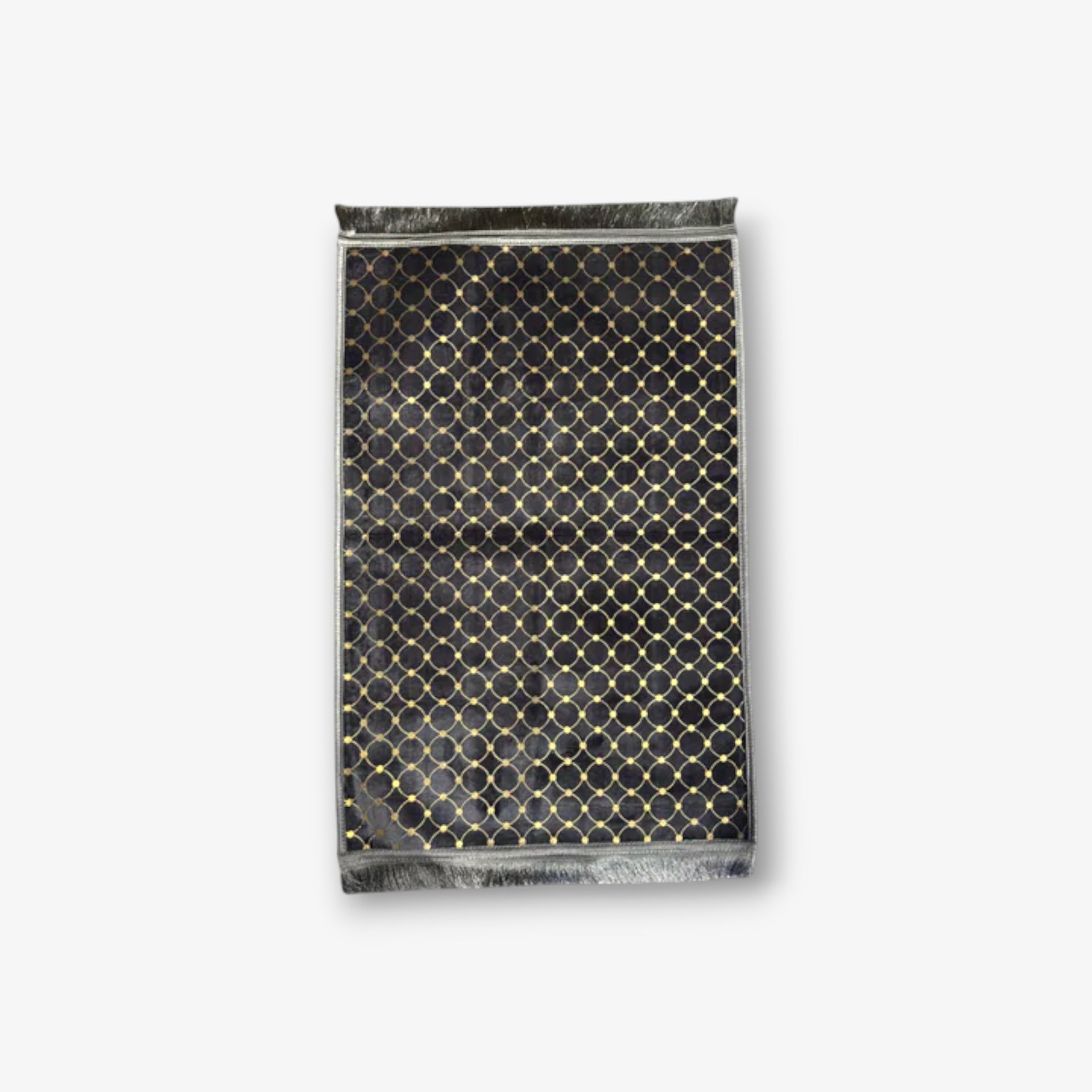 Grey|Gold Patterned Prayer Mat