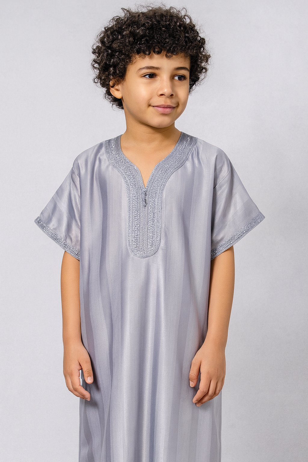 Grey Kids Moroccan Thobes