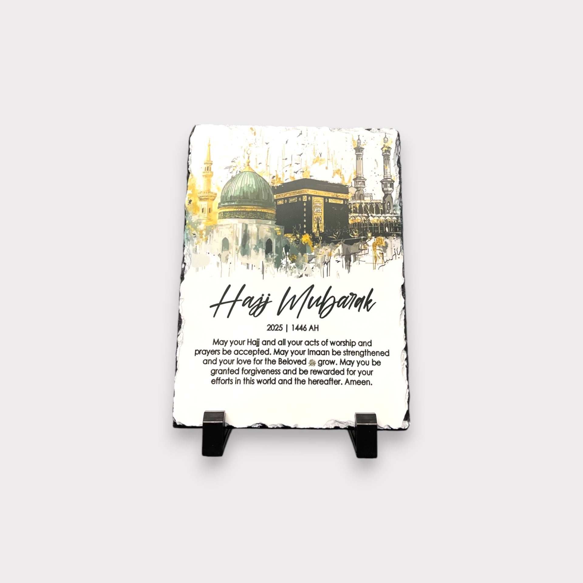 Hajj Mubarak Green Dome Slate