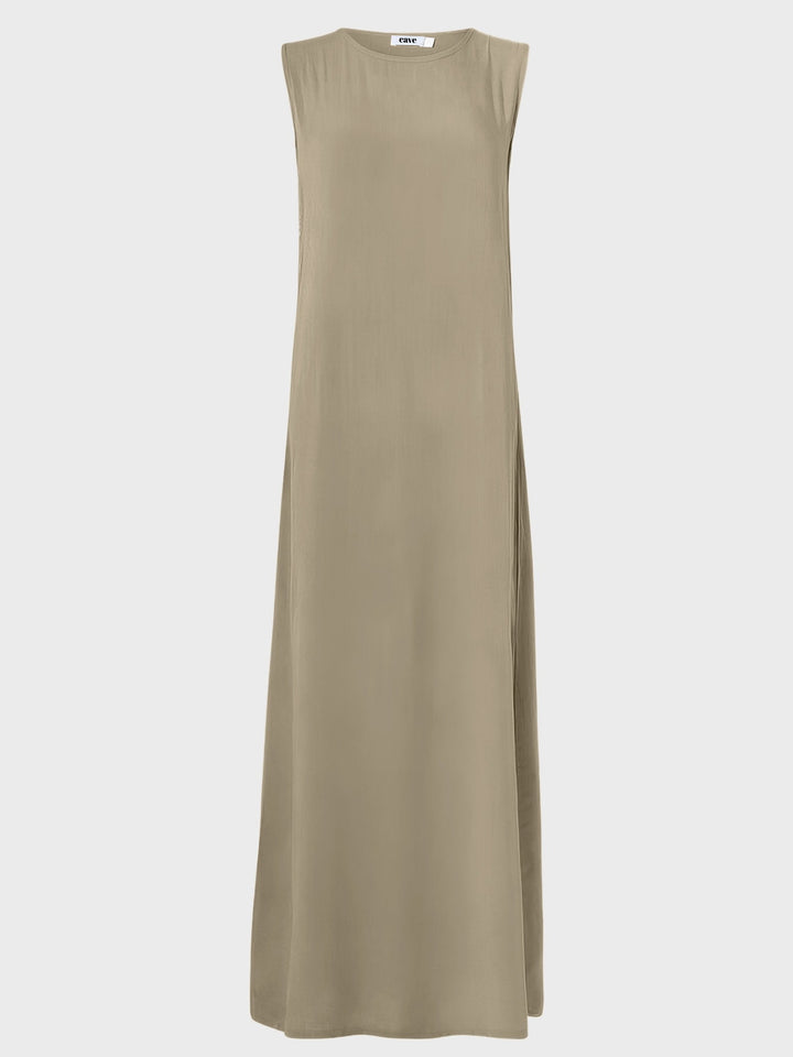 Light Khaki Touch Slip Dress - CAVE