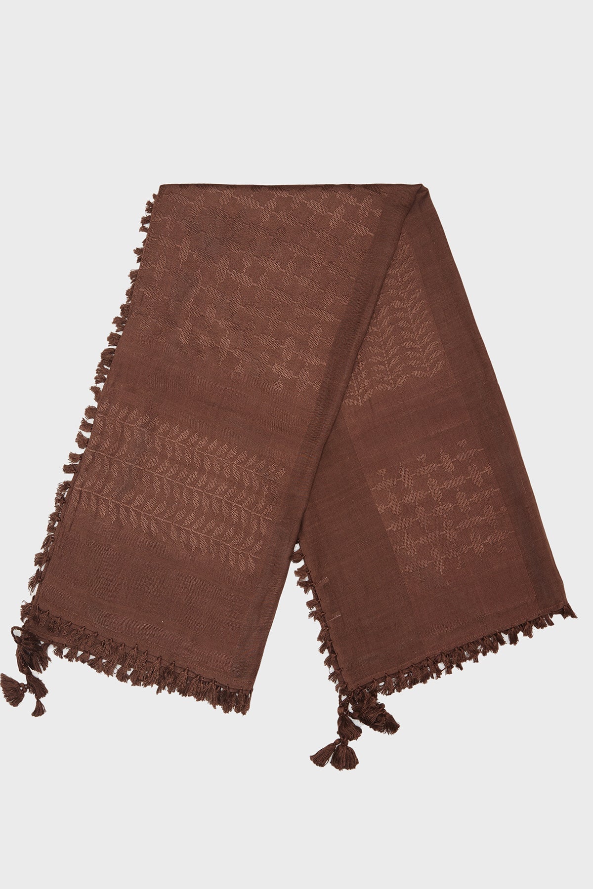 Mocha Mousse Bamboo Keffiyeh Scarf