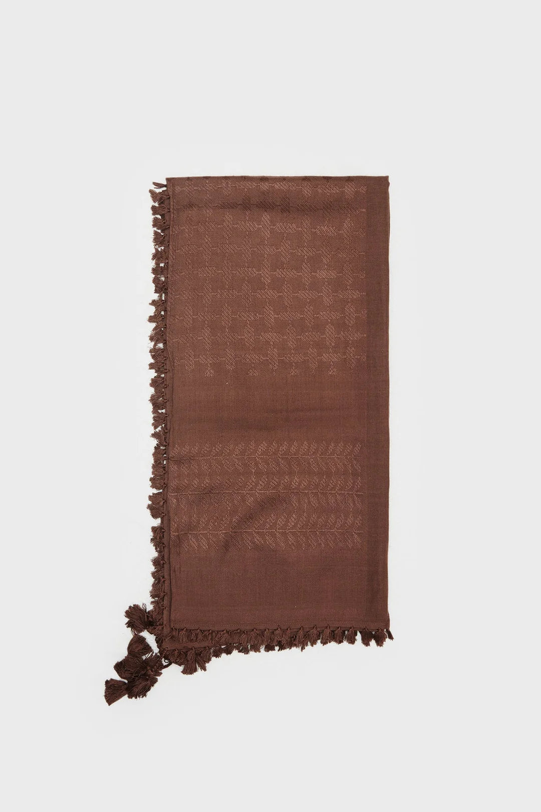 Mocha Mousse Bamboo Keffiyeh Scarf