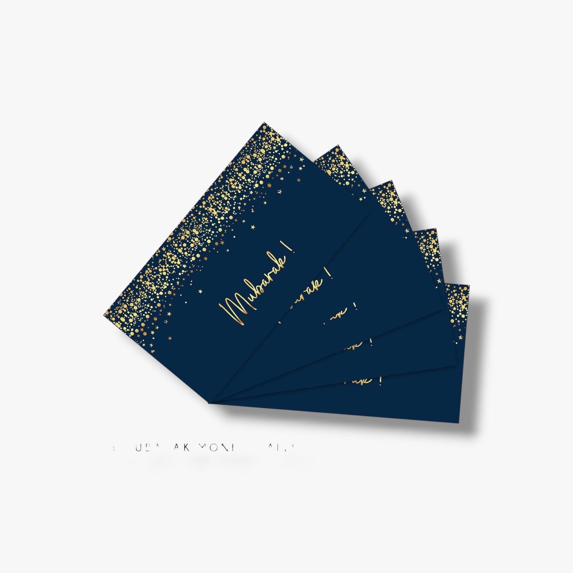 Money Wallets | Mubarak Navy with Gold foiling