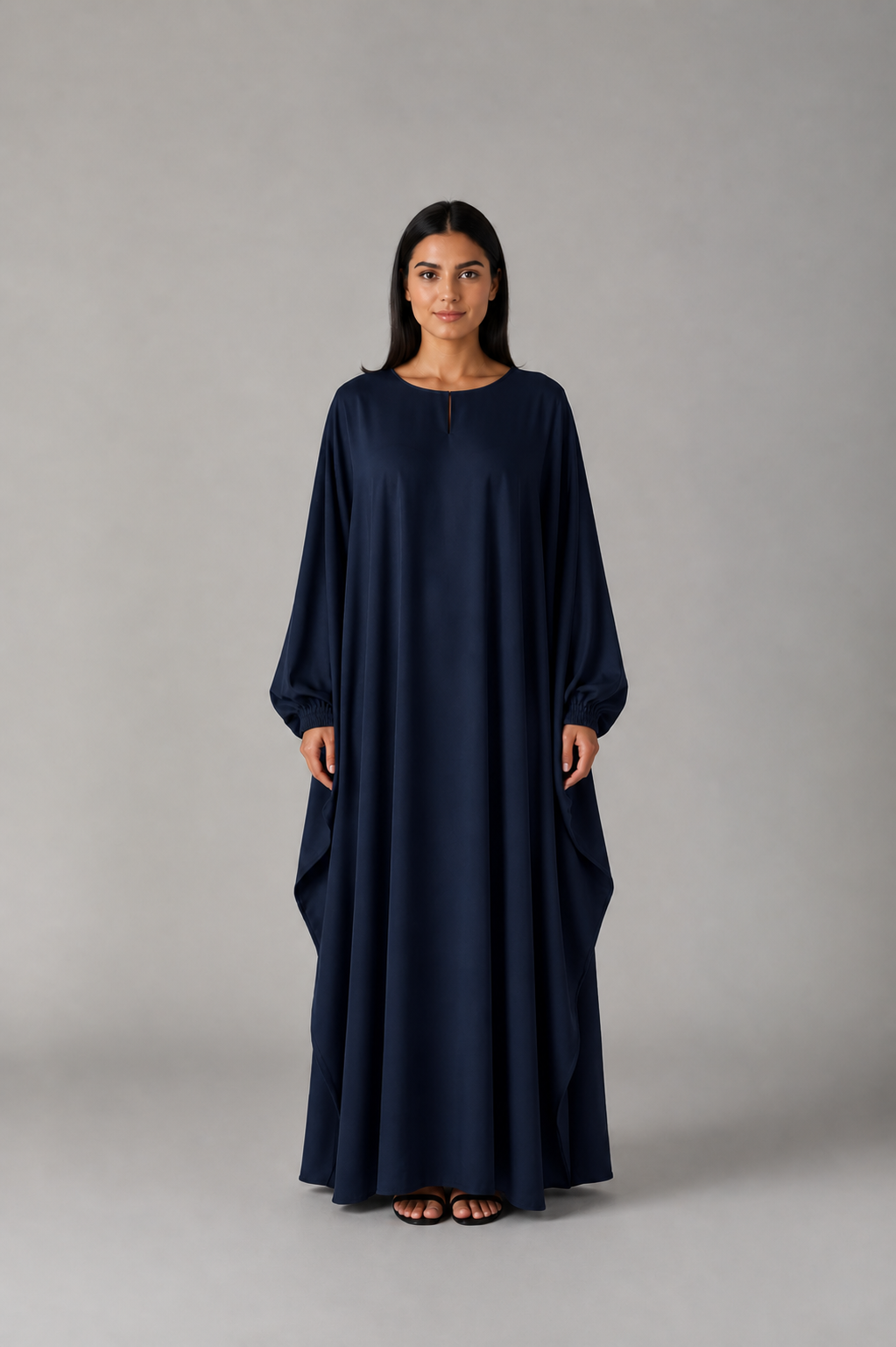 Navy Farasha Zoom Abaya