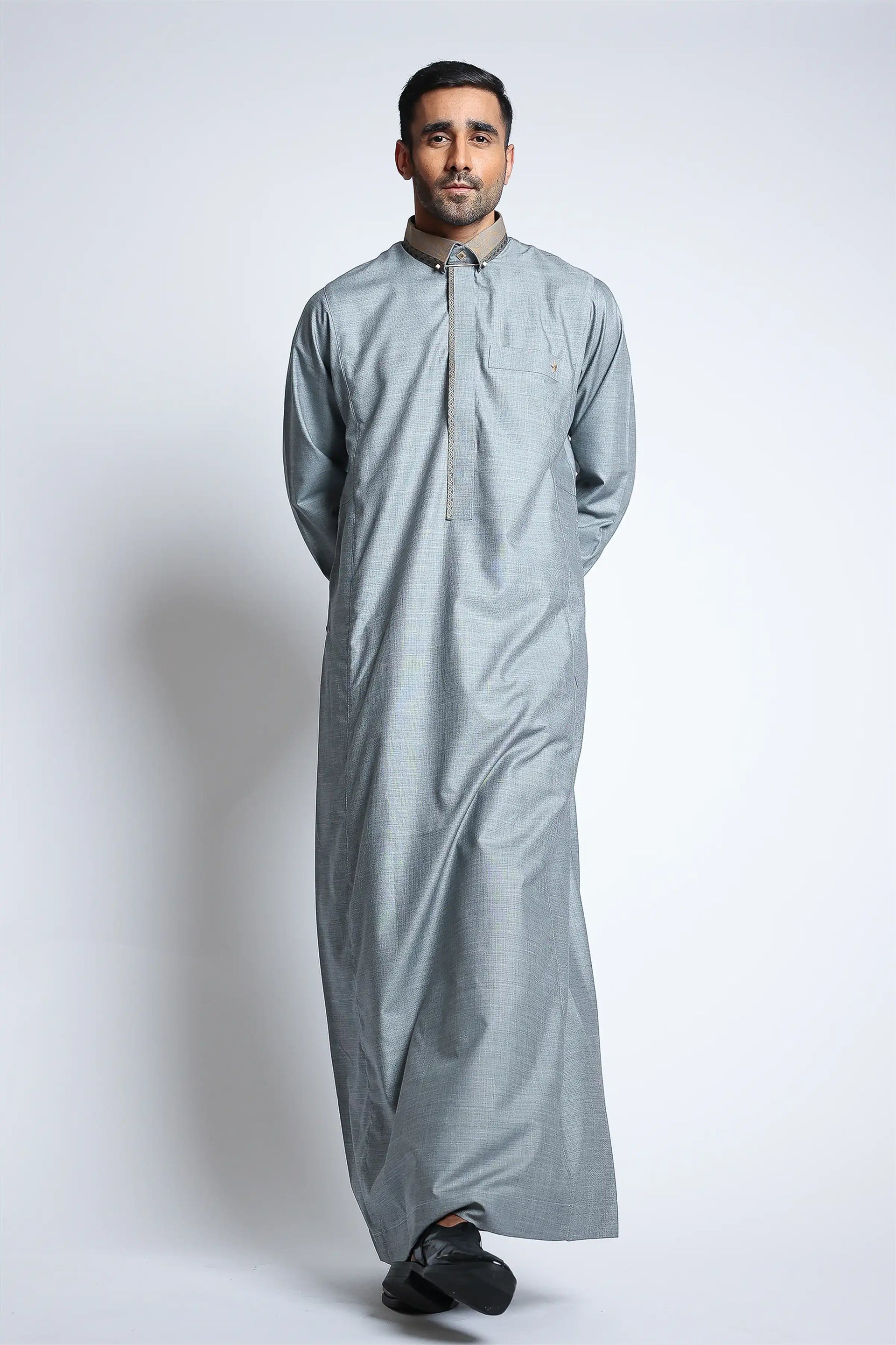 J136 C1 Pale Aqua Premium Thobe