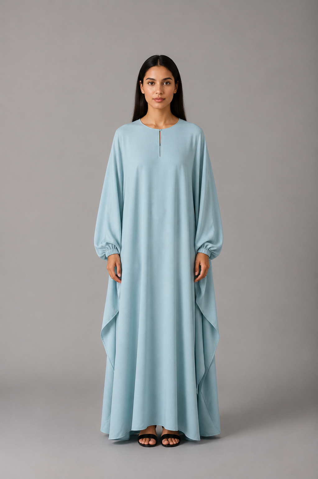 Pastel Blue Farasha Abaya