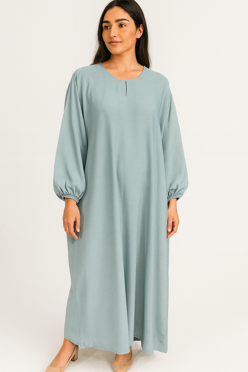 Pastel Blue Farasha Abaya