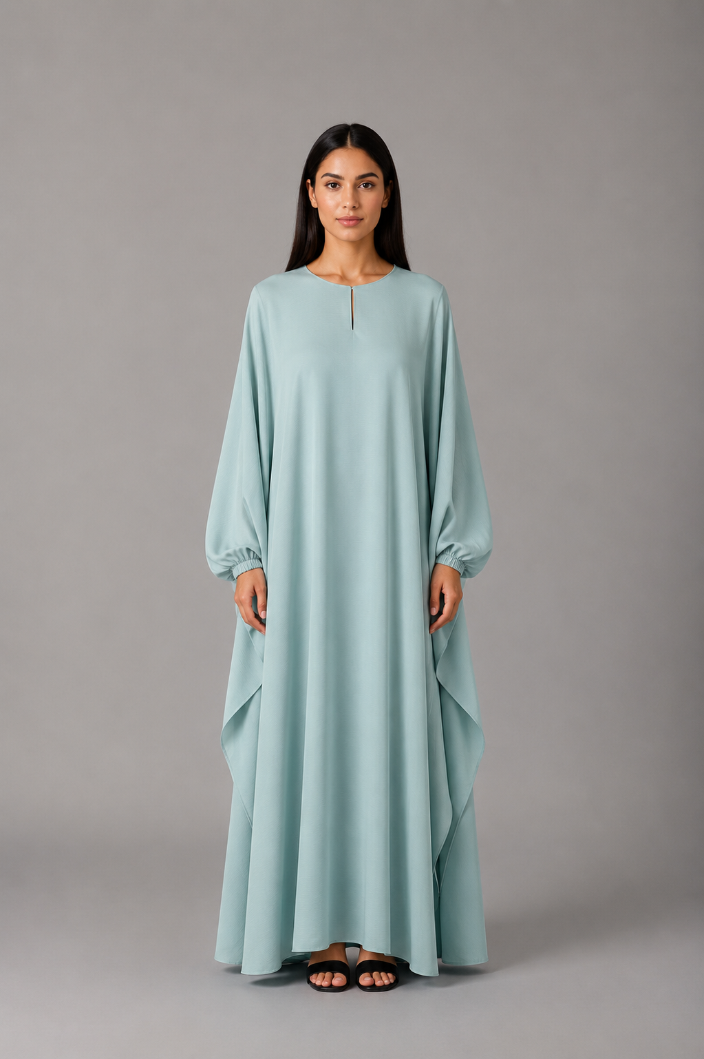 Pastel Green Farasha Abaya