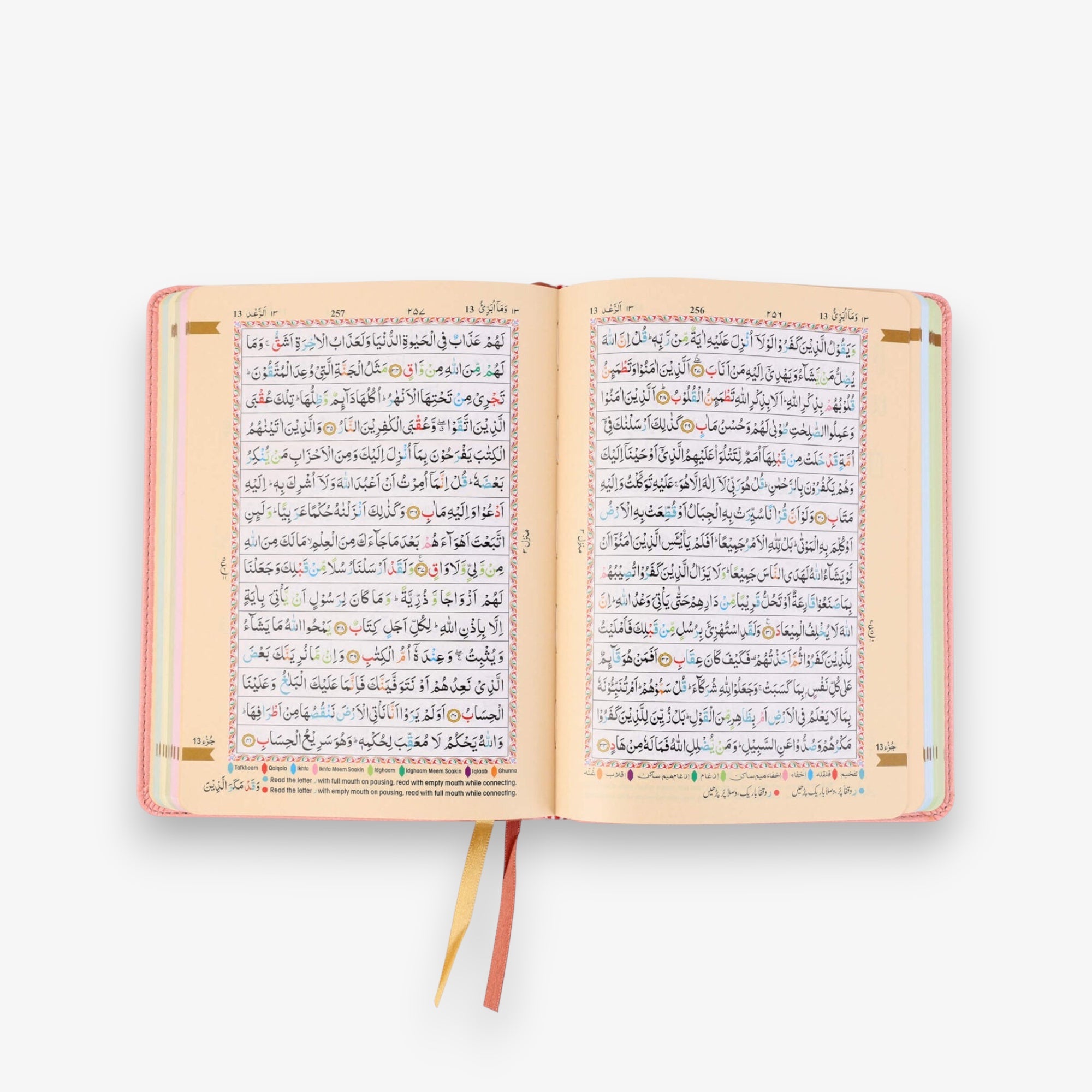 Open book with text on a white background