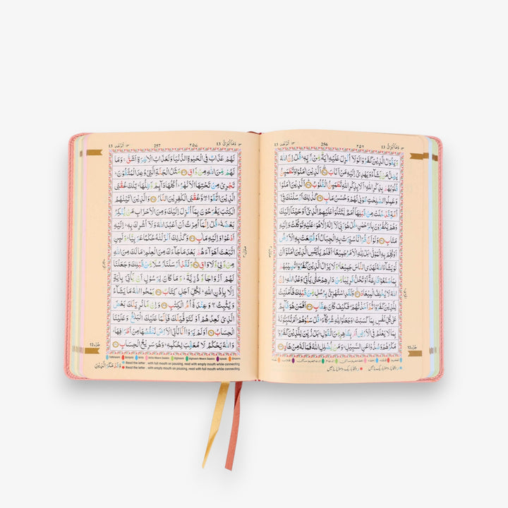 Open book with text on a white background