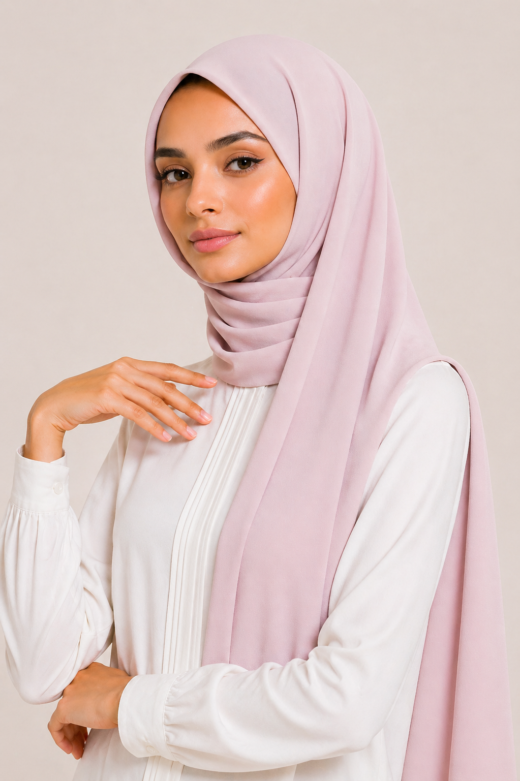 Chiffon Scarf | Powder Pink