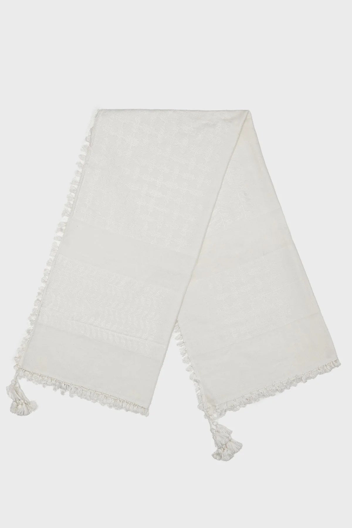 Off White Bamboo Keffiyeh Scarf
