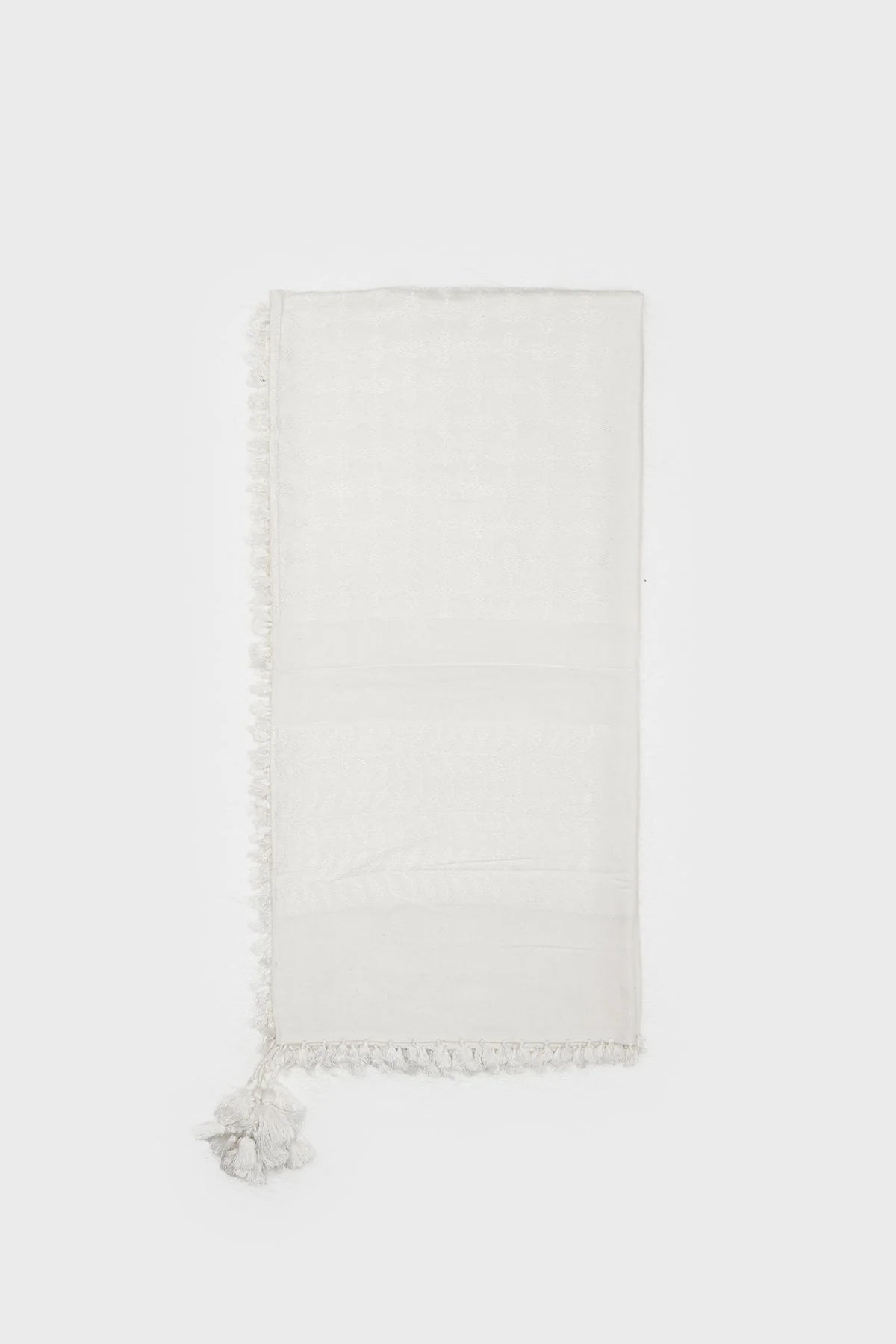 Off White Bamboo Keffiyeh Scarf