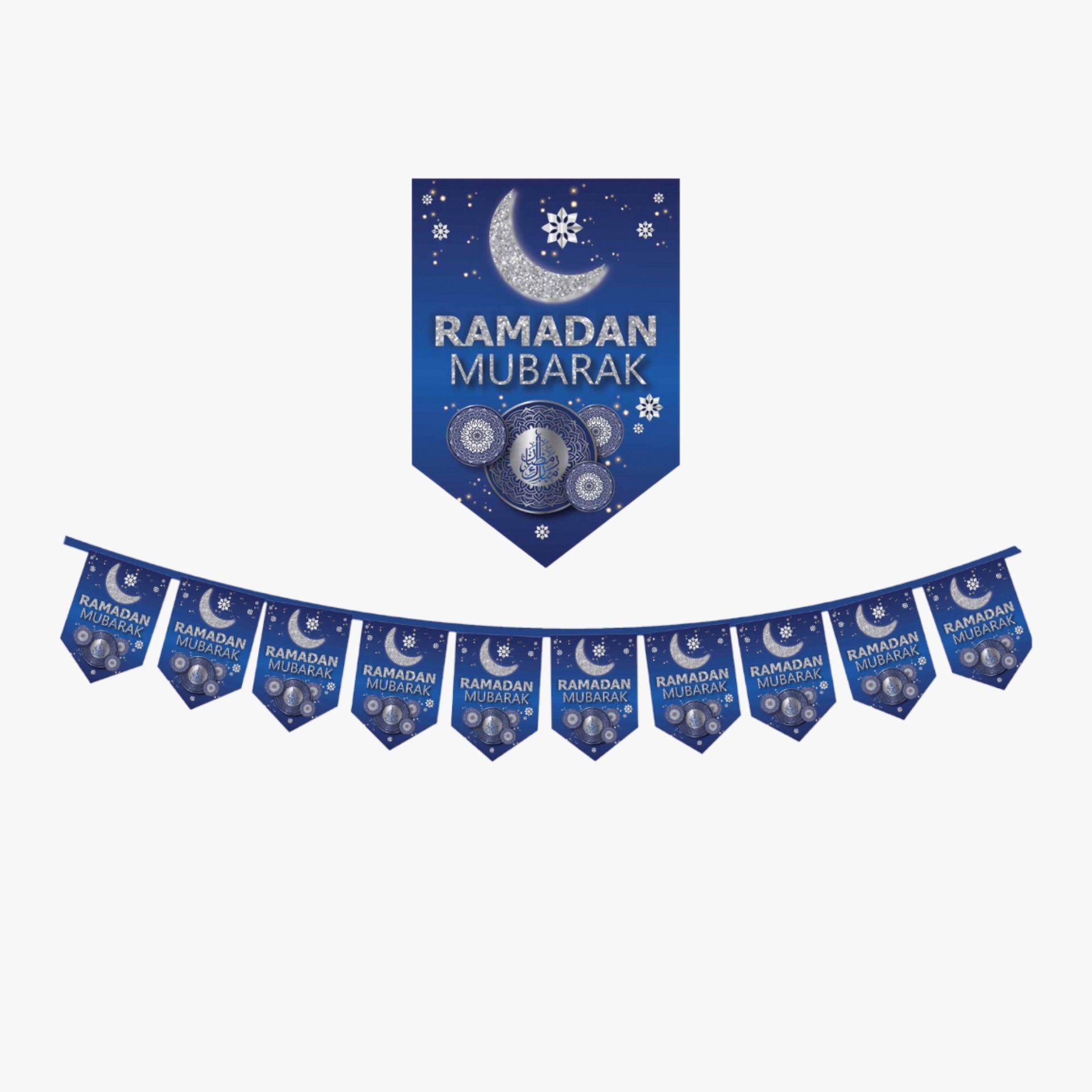 Ramadan Mubarak Bunting Moon and Star