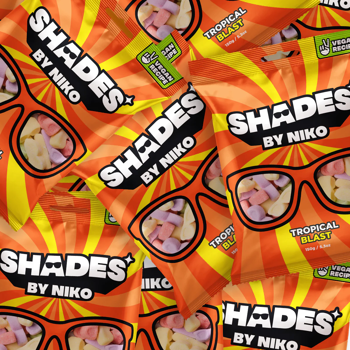 Shades by Niko Tropical Blast Flavour Sweets Bag 150g