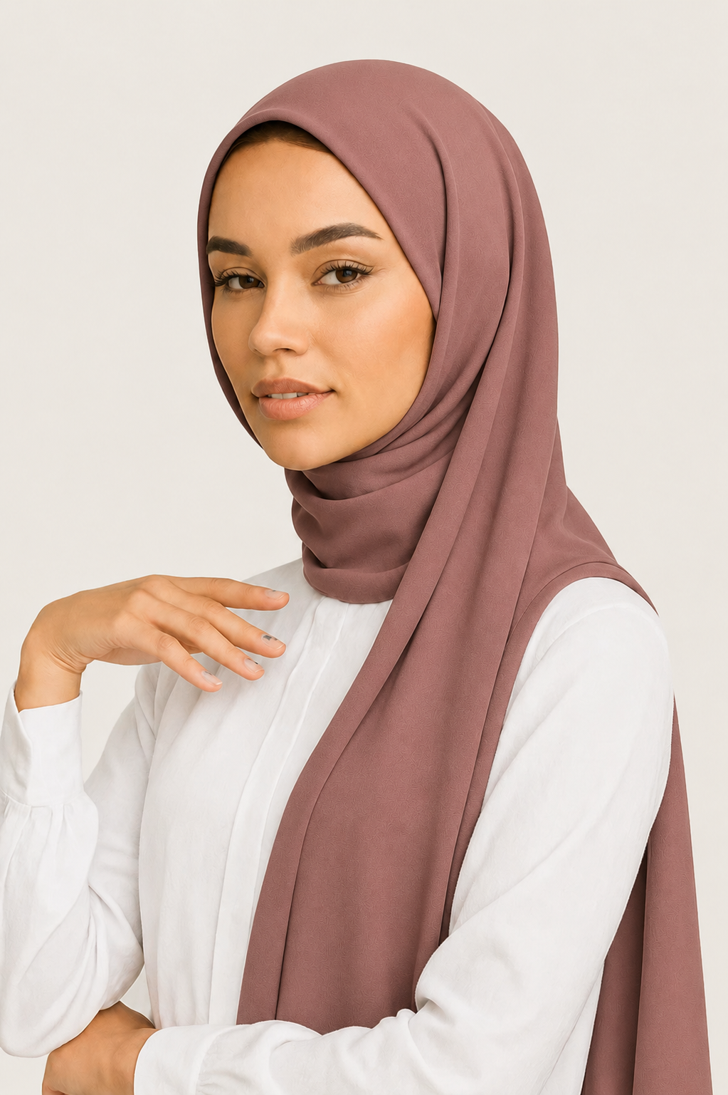 Chiffon Scarf | Soft Cocoa Pink