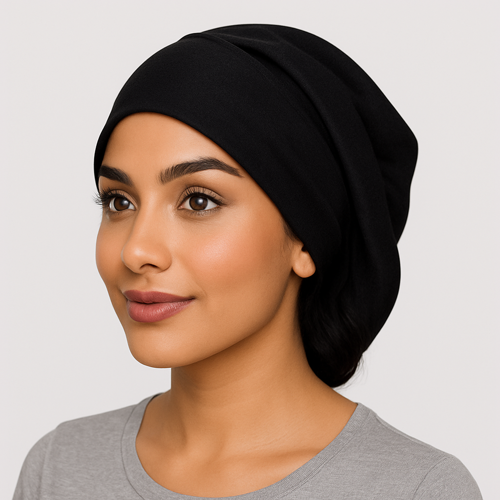 Black Tube Bonnet Hijab
