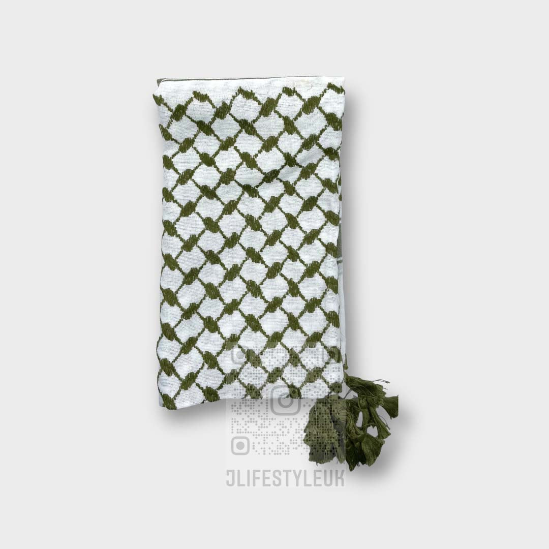 Arab White|Olive Shemagh