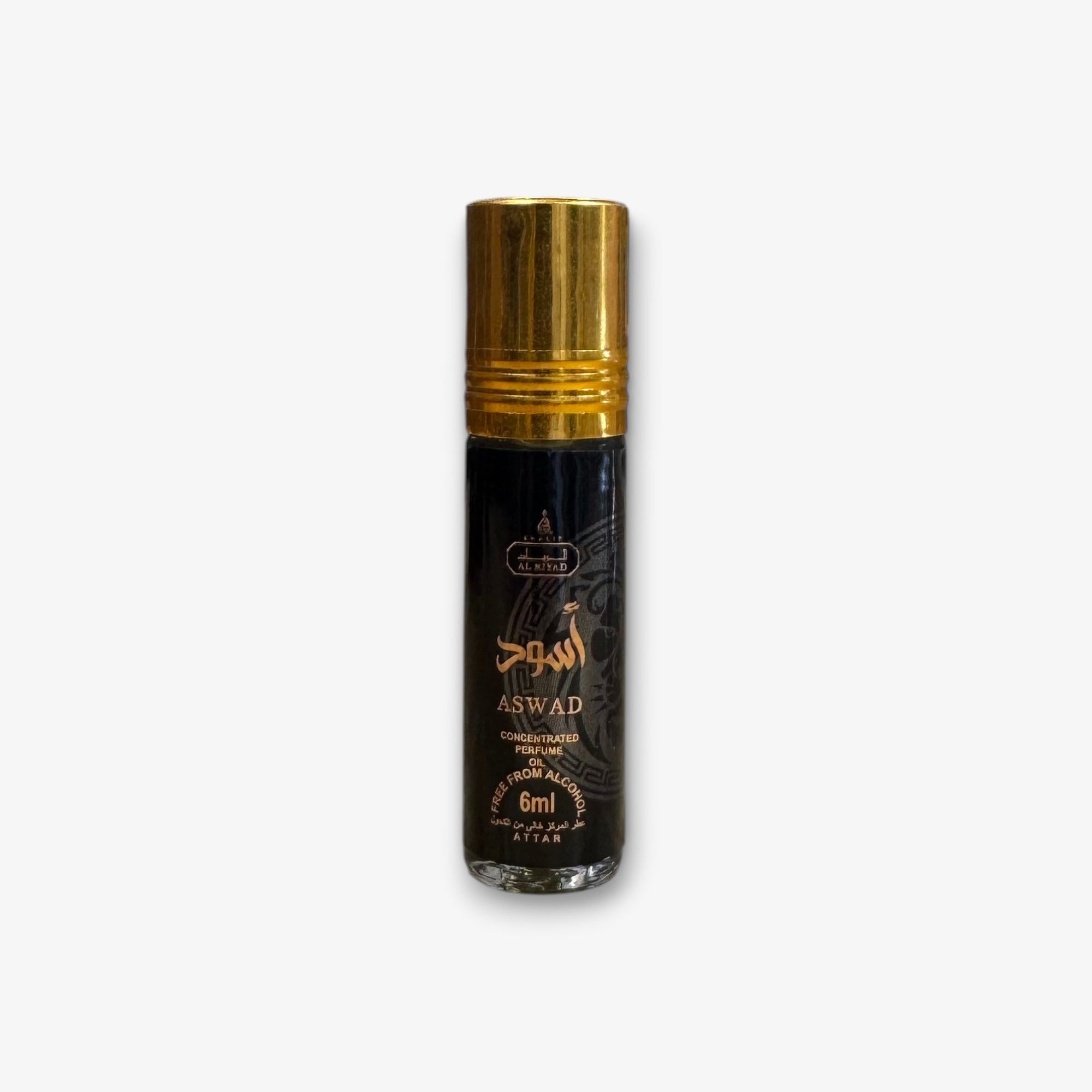 JLifestyle Yara Asad 6ml concentrated perfume oil roll-on bottle with gold cap on a wooden table