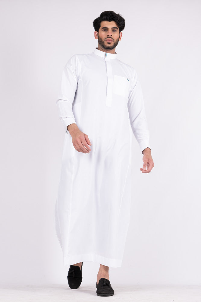 Premium White Buckle Thobe