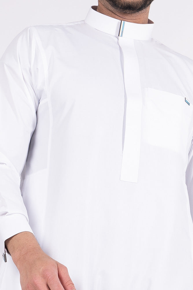 Premium White Buckle Thobe