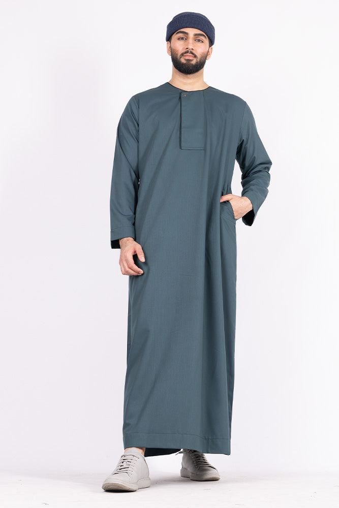 Jade Green Piping Thobe