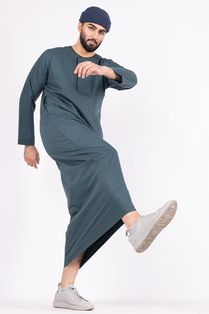 Jade Green Piping Thobe