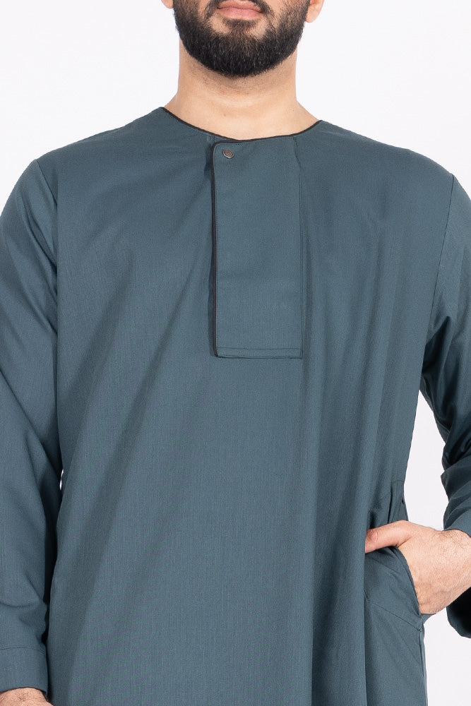 Jade Green Piping Thobe