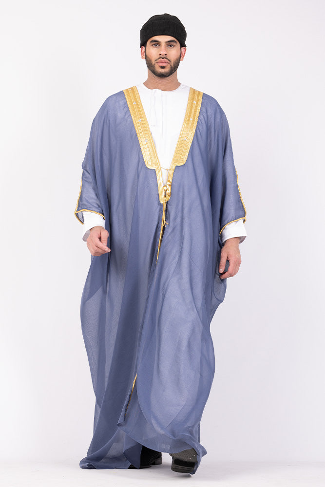 Light Blue Grey Arab Bisht
