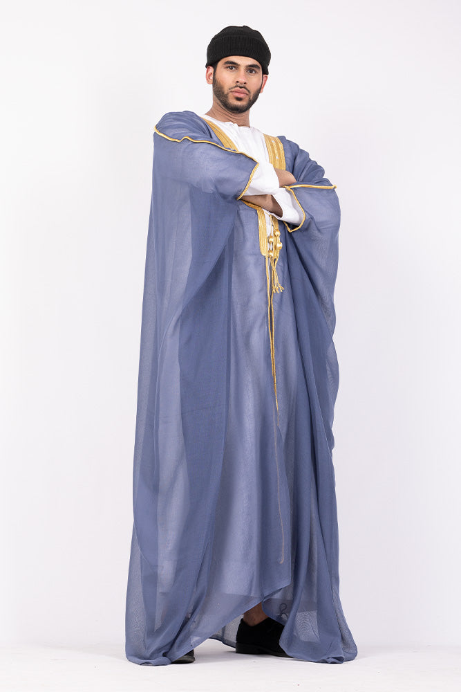 Light Blue Grey Arab Bisht
