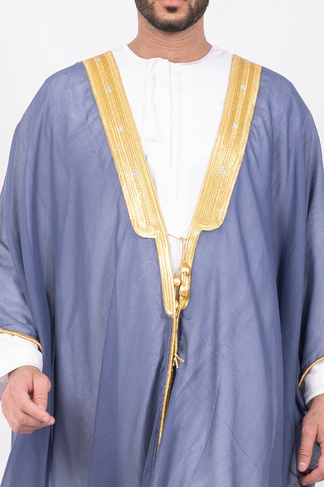 Light Blue Grey Arab Bisht