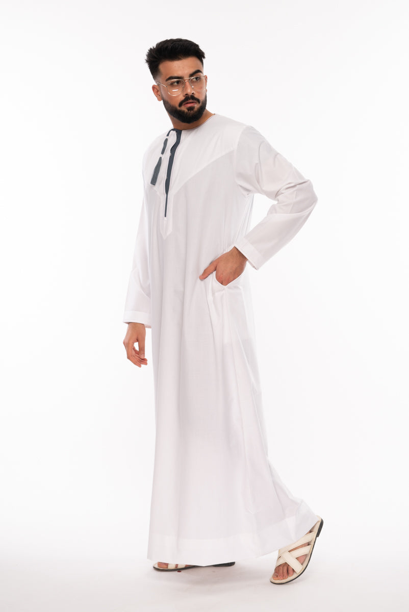 White Habeel Omani - jubbas.com