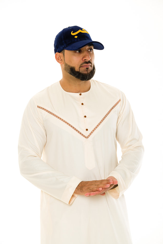 Cream Mens Omani Kandura - jubbascom