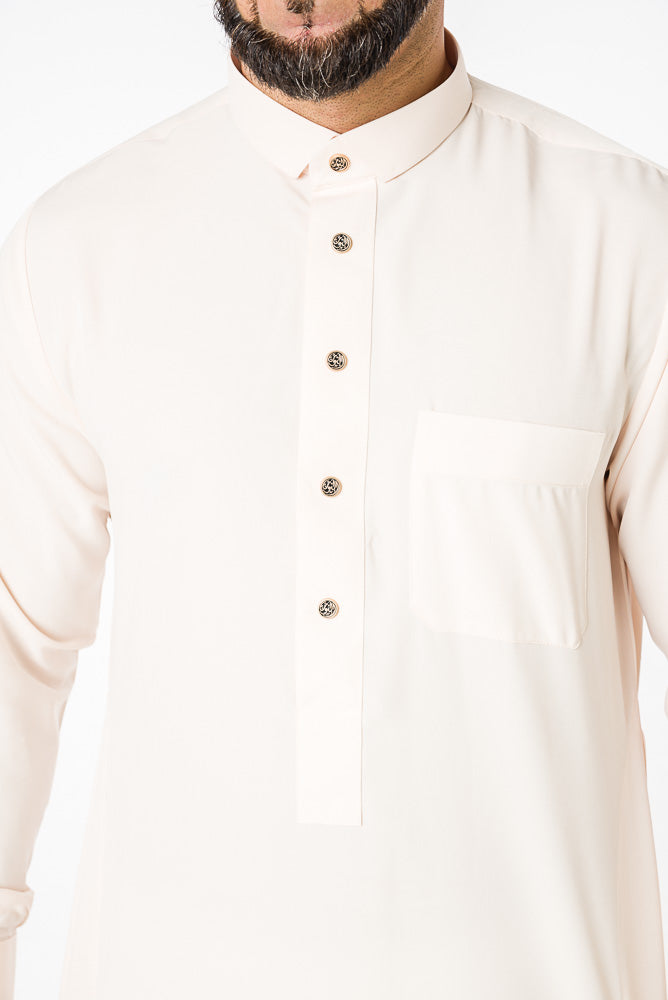 Five Stud Cream Thobe