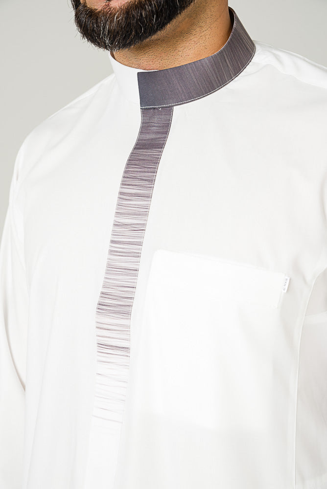 Faded Collar Mens Thobe - jubbas.com