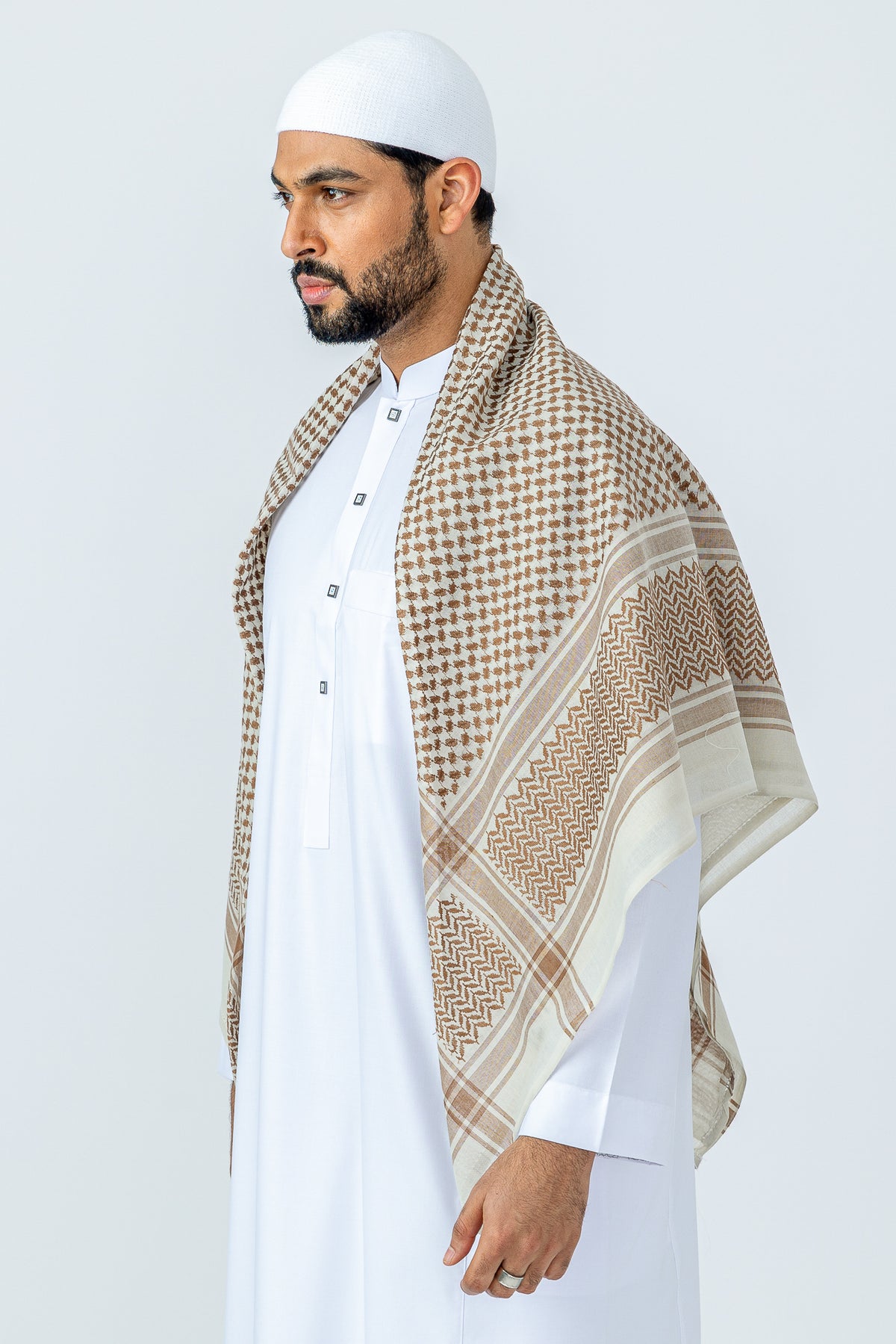 Arab Brown|Cream Shemagh