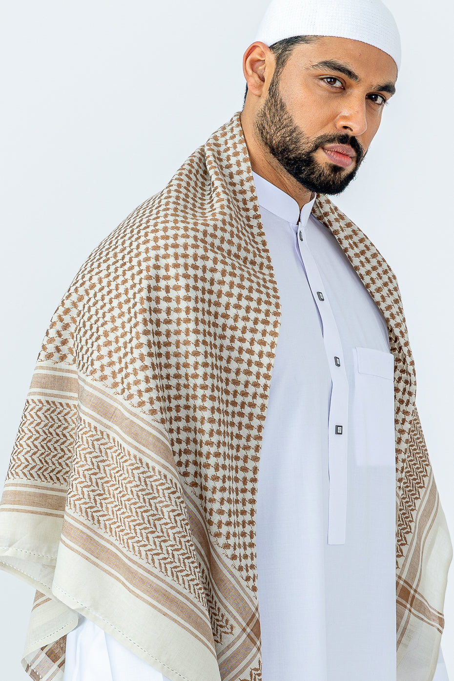 Arab Brown|Cream Shemagh