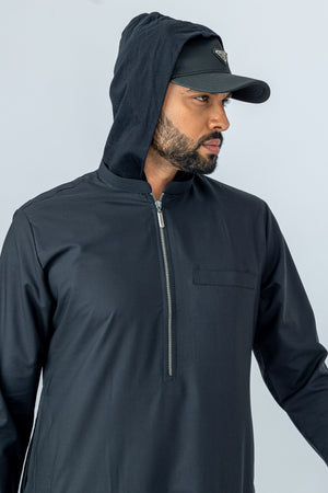 Black Urban Kids Hooded Thobe JLifestyle Store