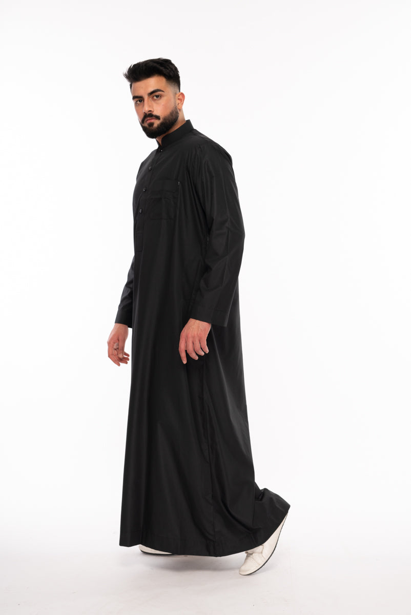 Black Collar Arab Jubbah - jubbas.com