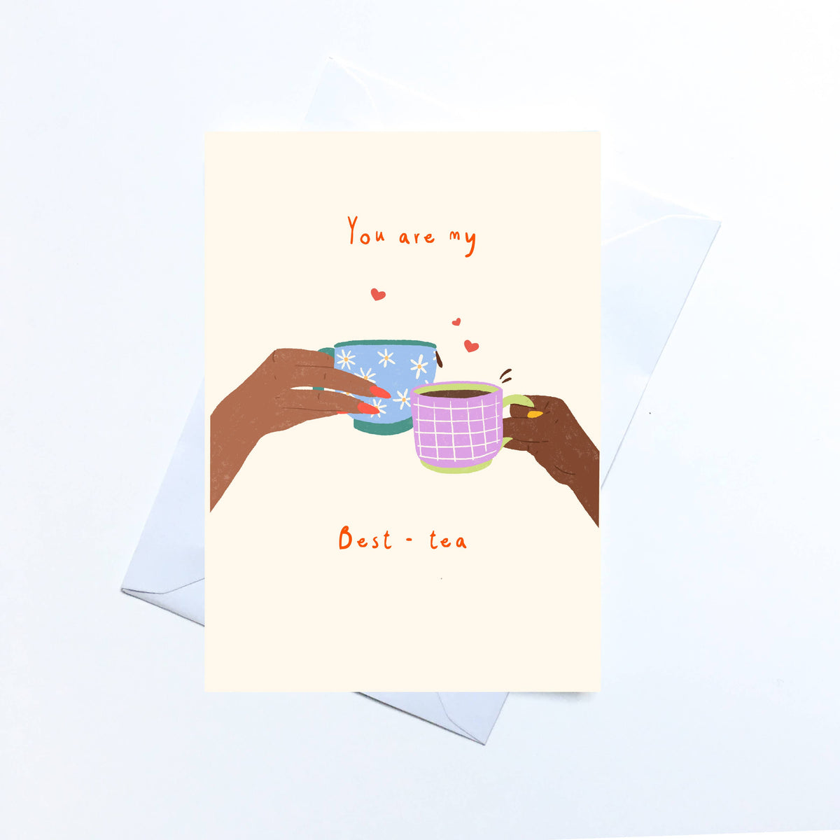You are my best-tea, love friendship greeting card