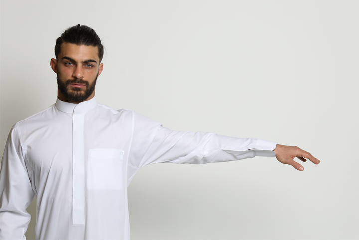 Round Collar Cuff Jubbah|Thobe - jubbascom