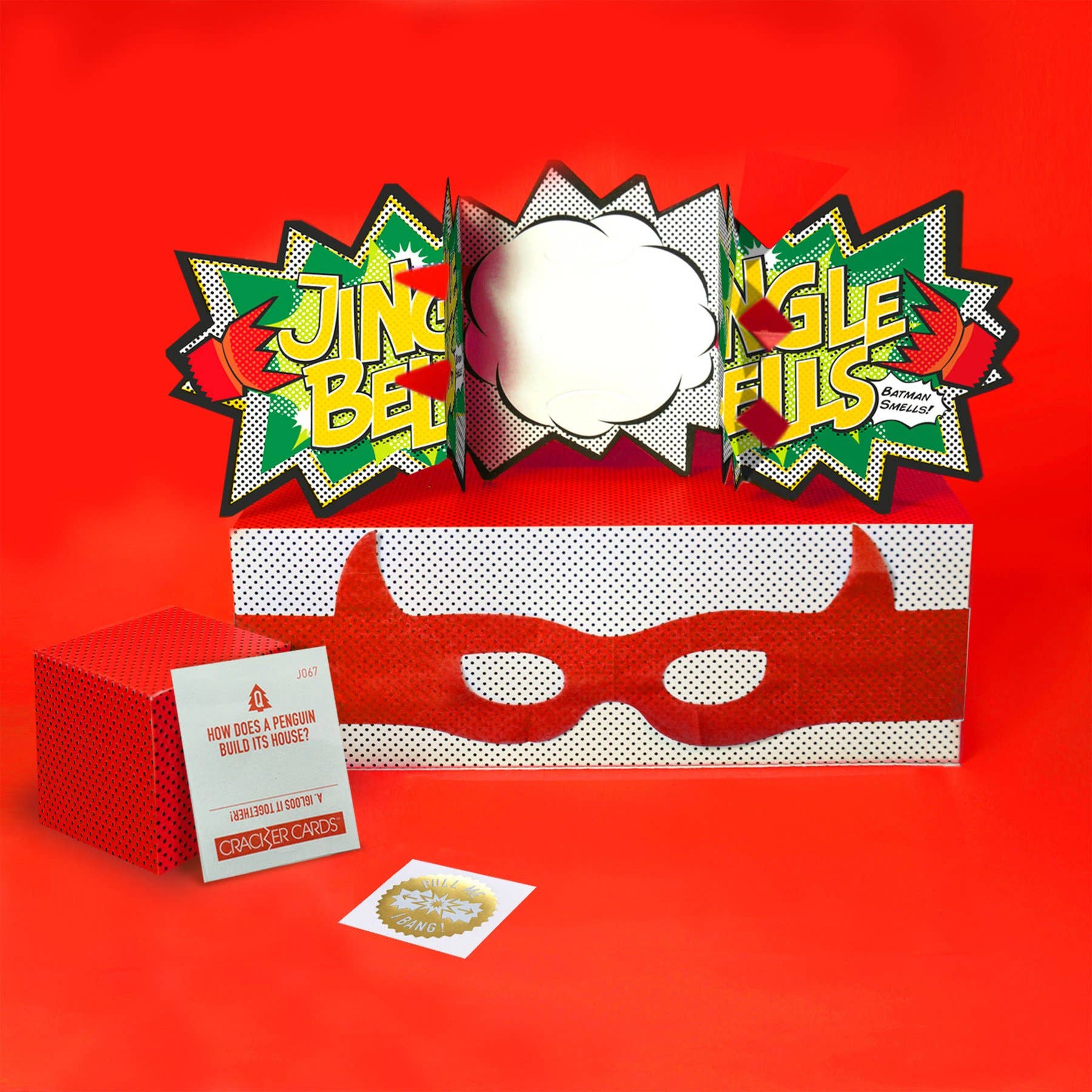 Jingle Bells Christmas Comic Cracker Card